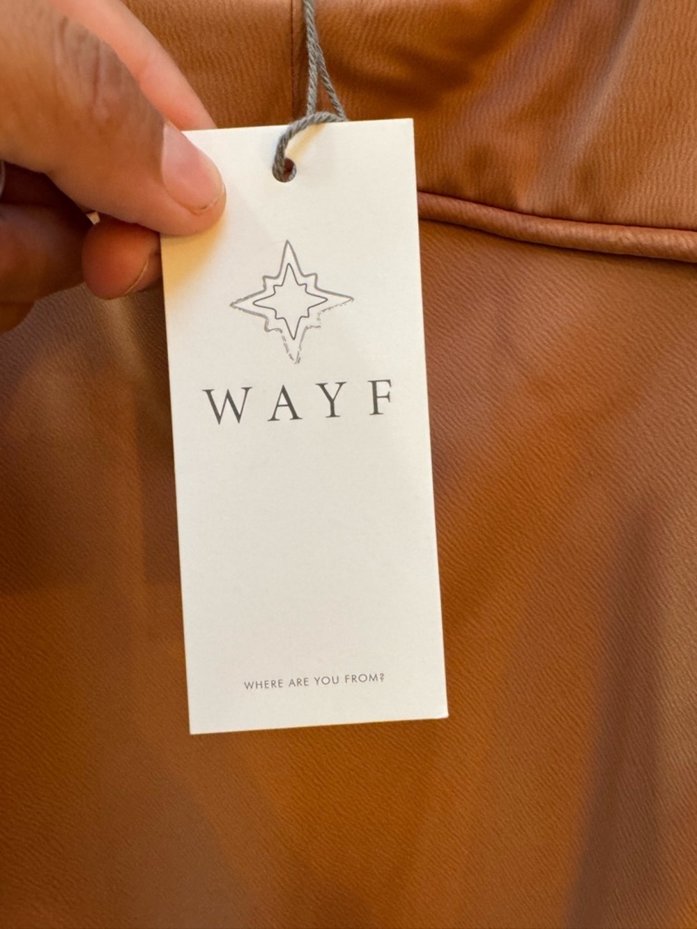 Wayf Rust-Brown Slip Midi Dress - Picture 5 of 8